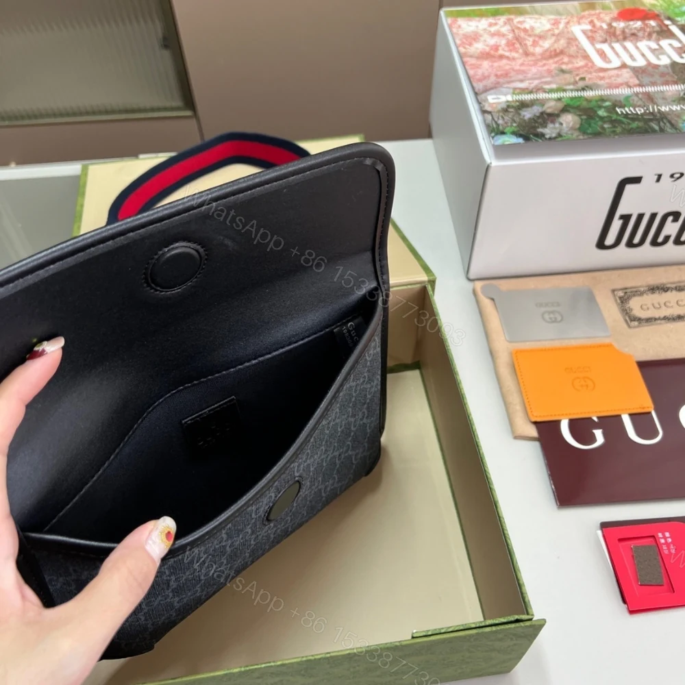 View 8 of Gucci GG Black Small Belt Bag Black Supreme Canvas 24Cm