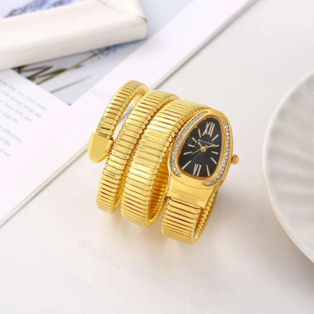 First Copy Bvlgari Serpenti Gold Black Dial Women’s Analog Watch — view 1