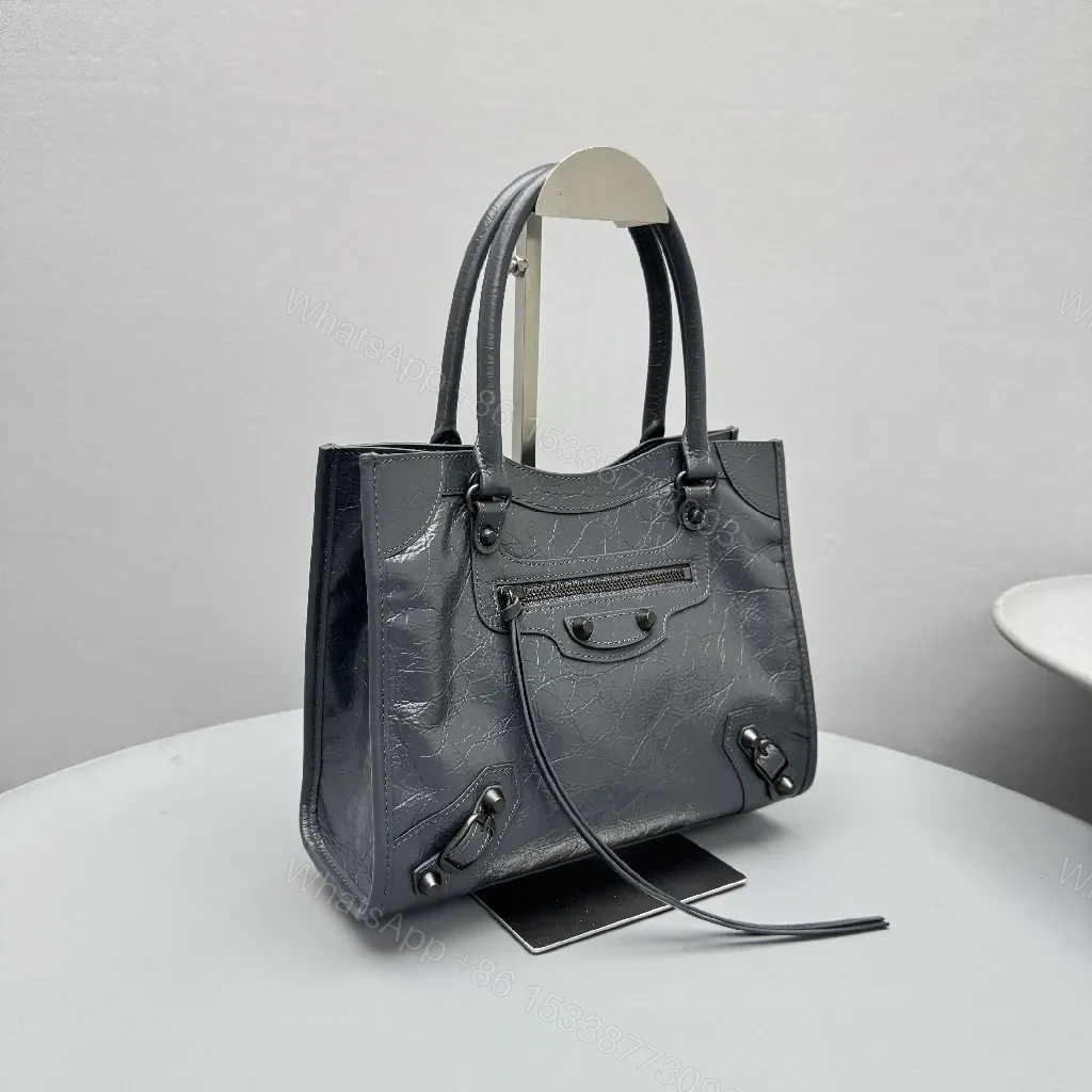 View 4 of Textured Leather City Tote: Structured, Weather-Ready, Everyday Luxury