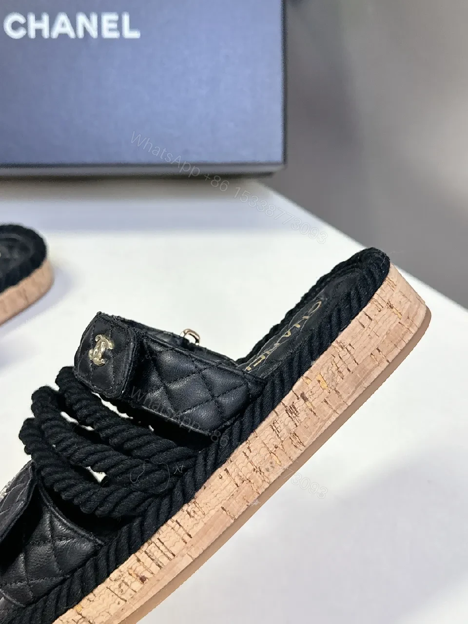 View 7 of Quilted Leather Slip-Ons with Rope Embellishment, Luxe Casual-Wear