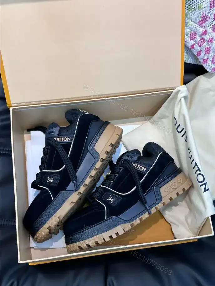 View 6 of LOUIS VUITTON LV TRAINER MAXI SNEAKERS IN BLACK– LSVT332