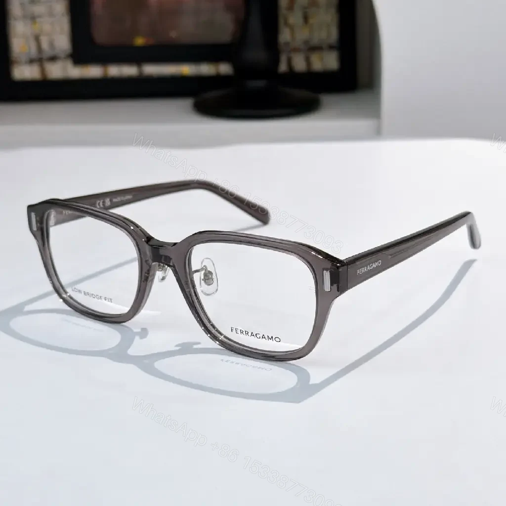 Gray Translucent Acetate Rectangular Glasses – Ultra-Comfort, Premium Frame — view 1