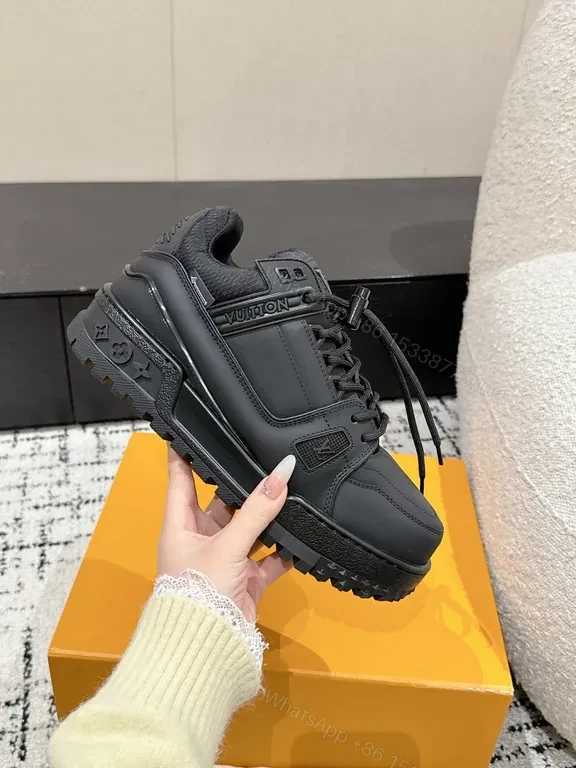 View 9 of Louis Vuitton Black Leather High-Top Sneakers: Luxury Everyday Comfort