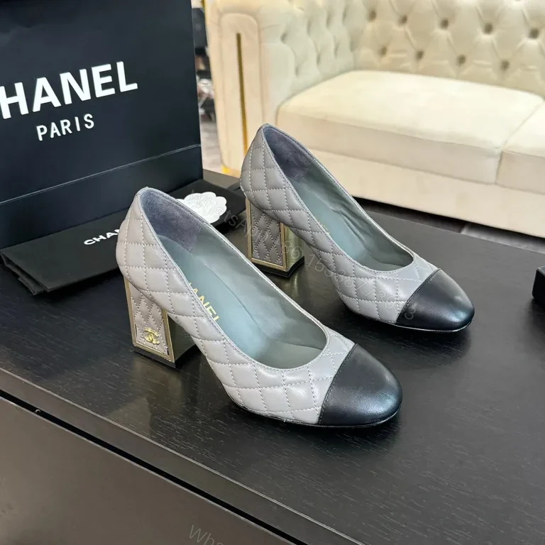 View 7 of Quilted Cap-Toe Pumps â€” Chanel-Inspired Luxury Pumps