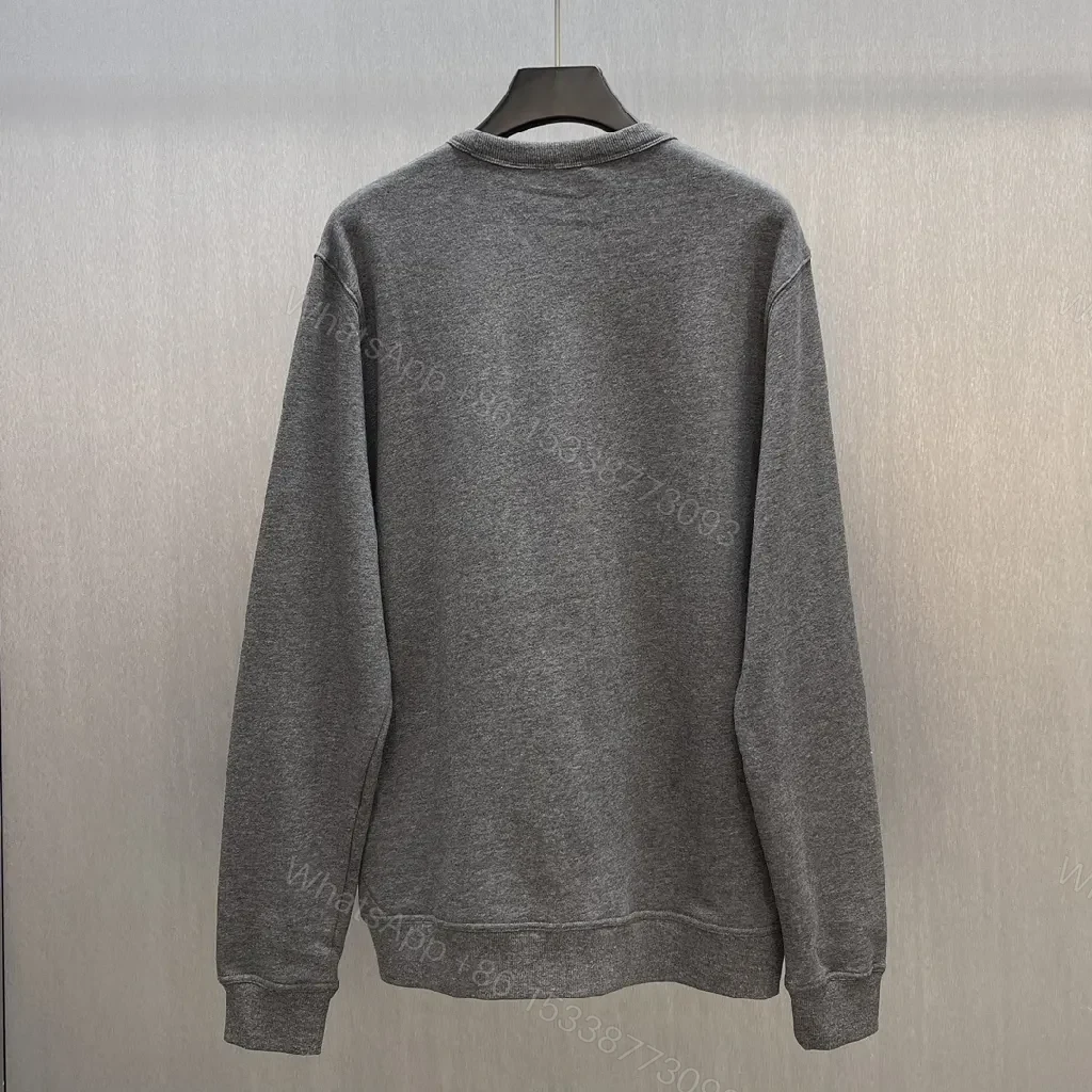 View 7 of Gray fleece crewneck - London logo luxury sweatshirt