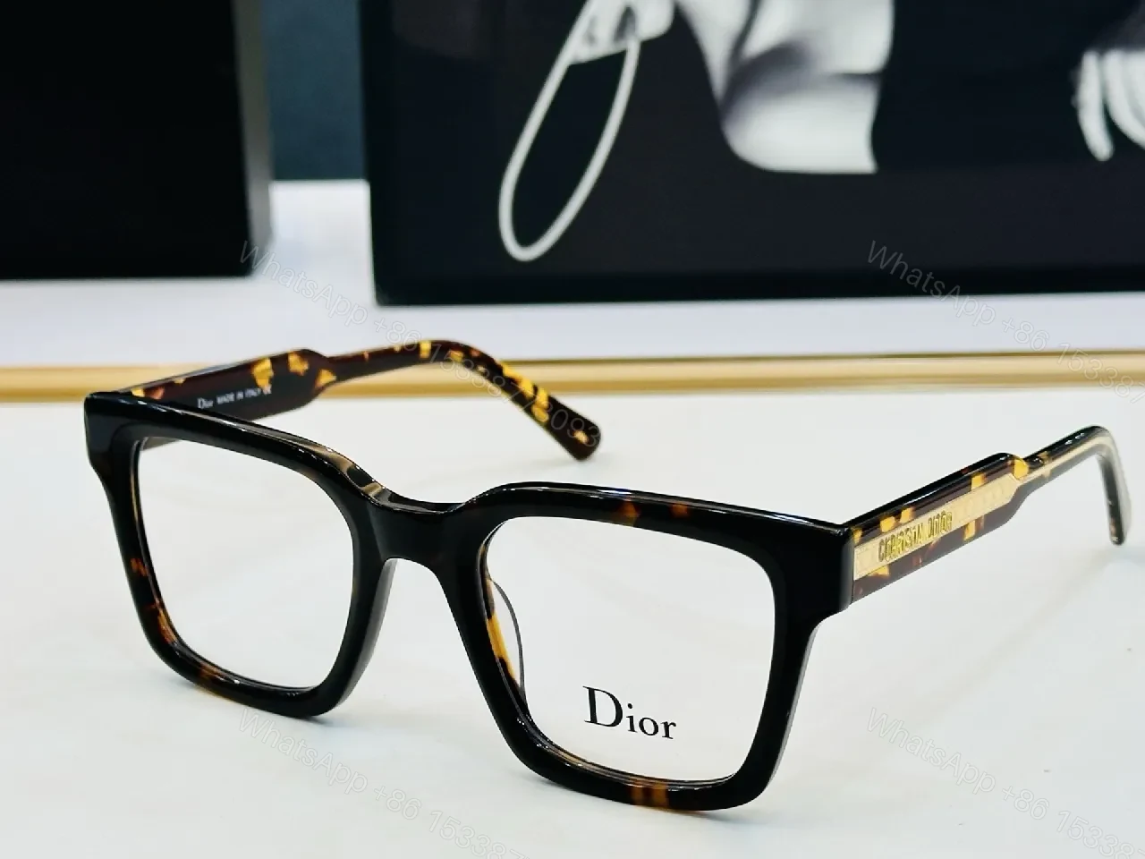 View 4 of Black acetate oversized frames – Modern, luxury eyewear with comfort