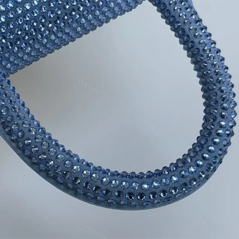 View 10 of 高仿Balenciaga*Hourglass系列沙漏包滿鑽藍色XS