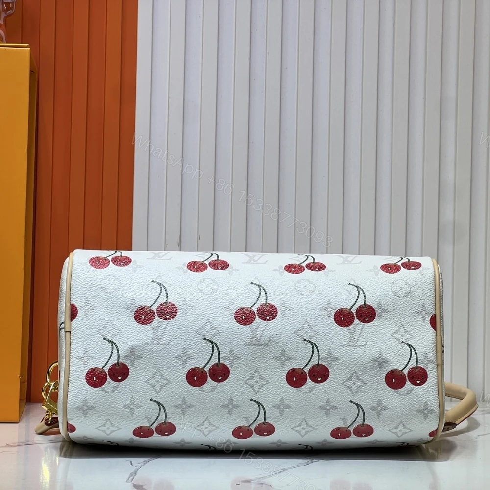 View 5 of Louis Vuitton X Takashi Murakami Monogram Cerise Speedy 30 White 30Cm