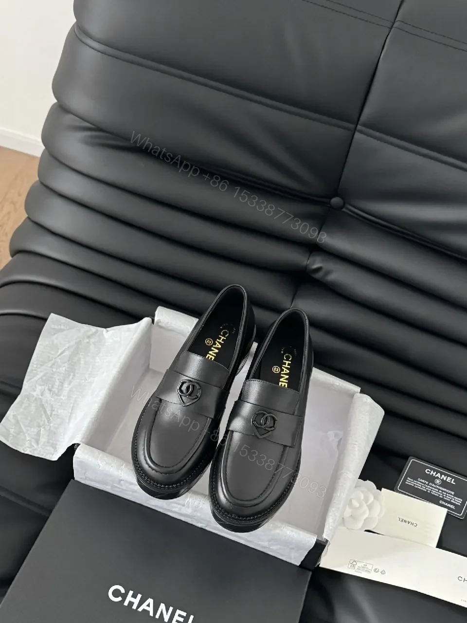 Black Leather Loafers – Signature Hardware, Timeless Style — view 1