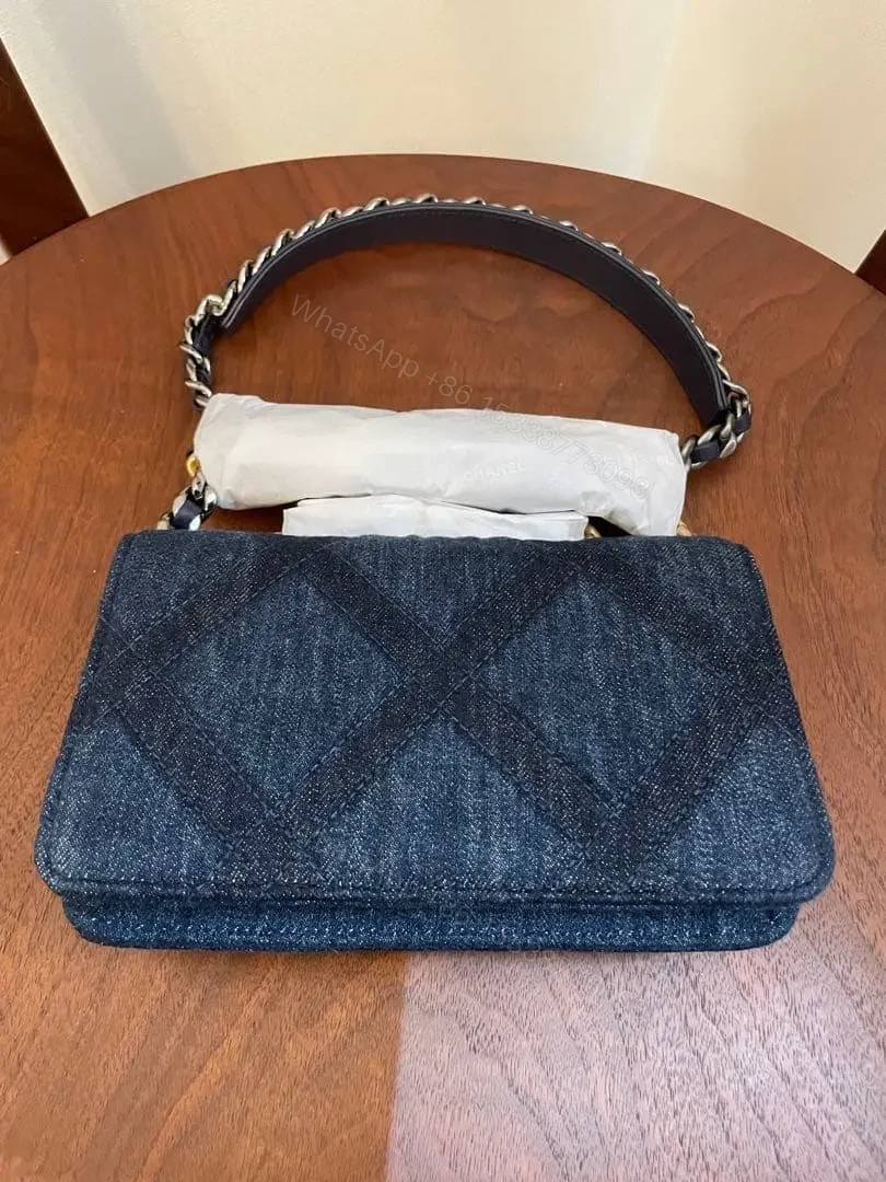 View 5 of Chanel Denim Blue 19 Wallet On Chain