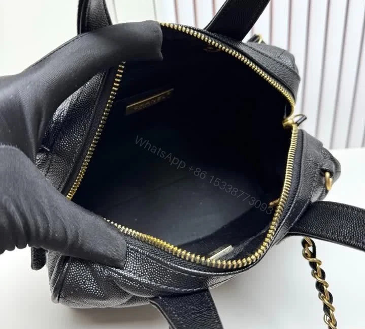 View 9 of Chanel 25A Small Bowling Black Bag AS5578