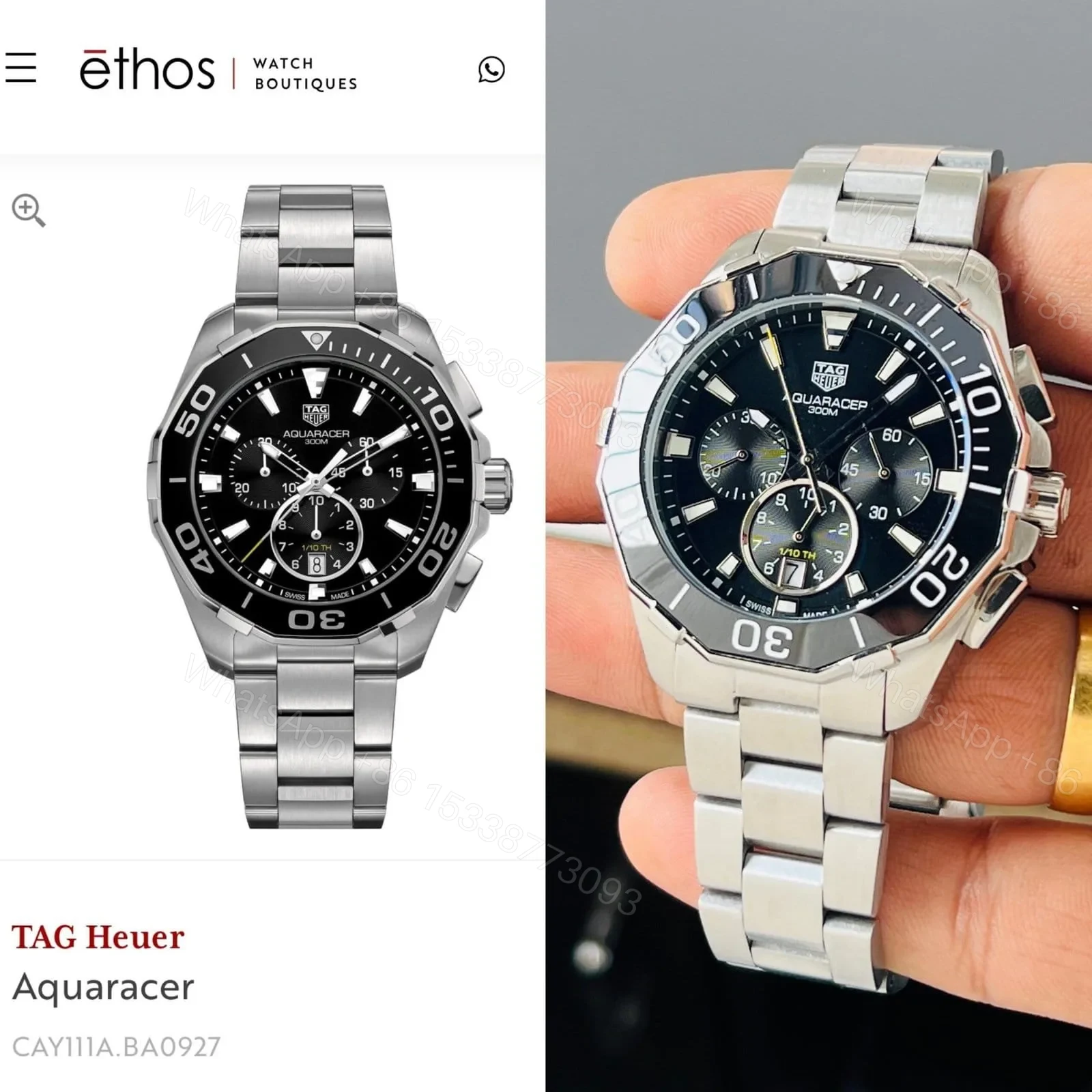 View 5 of Tag Heuer Aquaracer Calibre 5 Stainless Steel