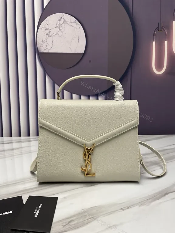Ivory Calfskin Crossbody: Luxury YSL-Style Envelope Handbag — view 1