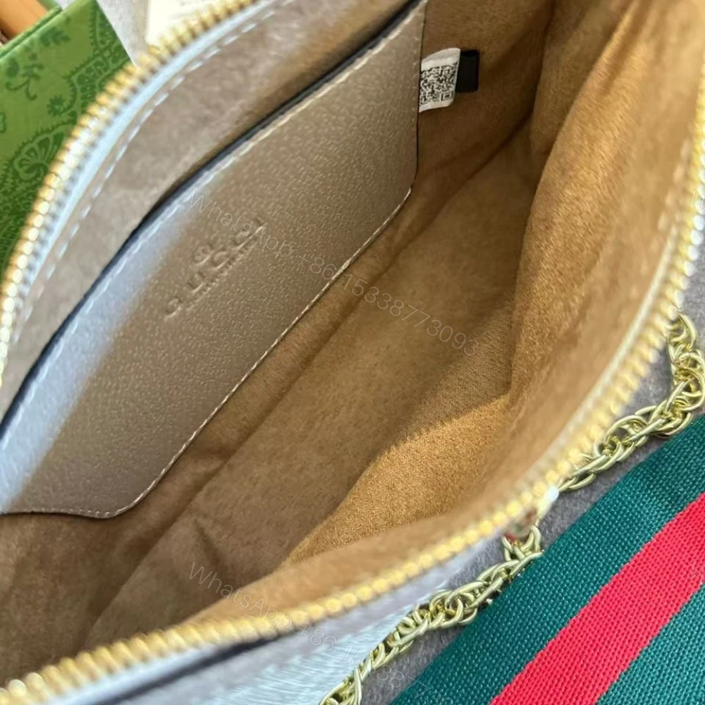 View 6 of Gucci Ophidia Small Shoulder Bag Beige And White 25Cm 735132 UULAG 9682