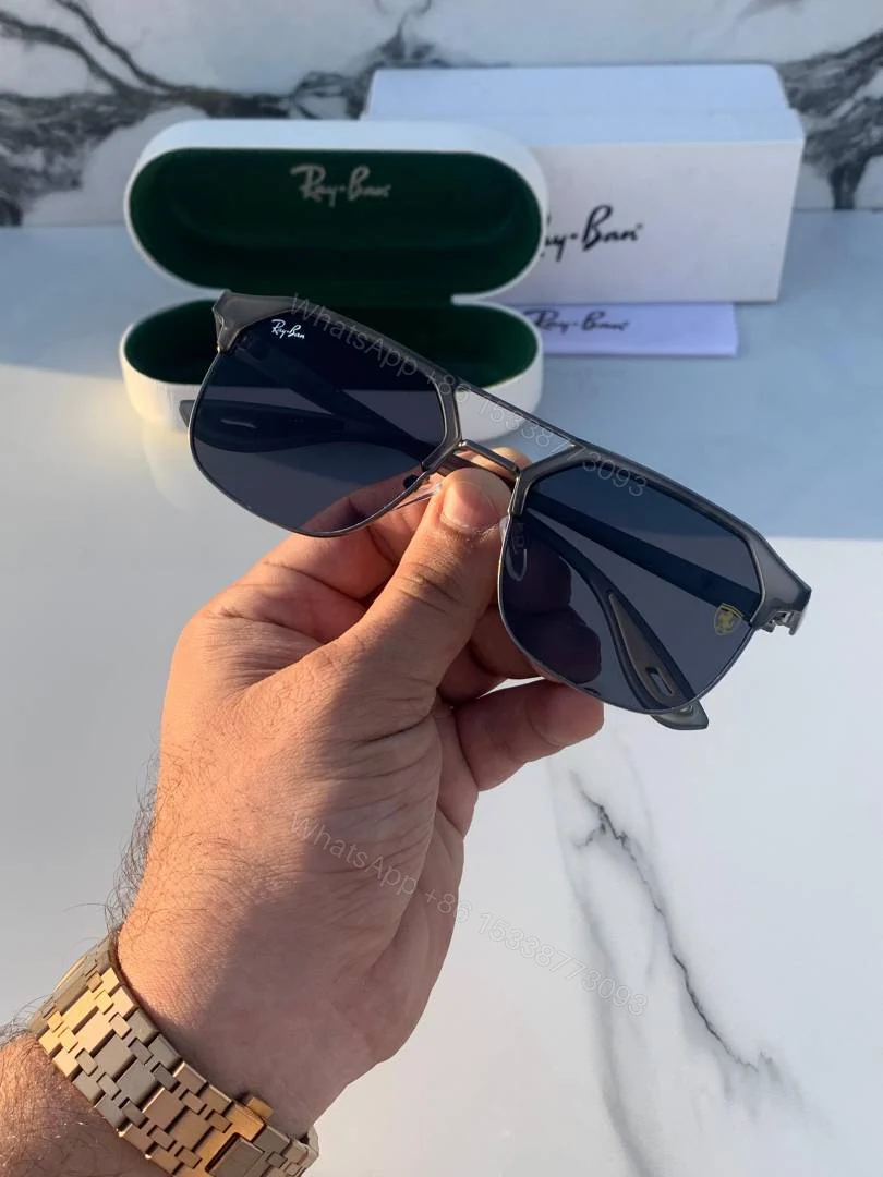View 5 of First Copy Rayban 04 Lite Grey Black Sunglasses