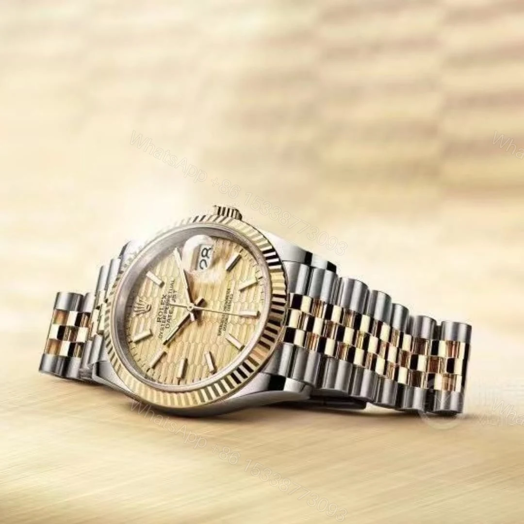 View 3 of Rolex Oyster Datejust Oystersteel Gold Fluted Dial Yellow Gold 36Mm