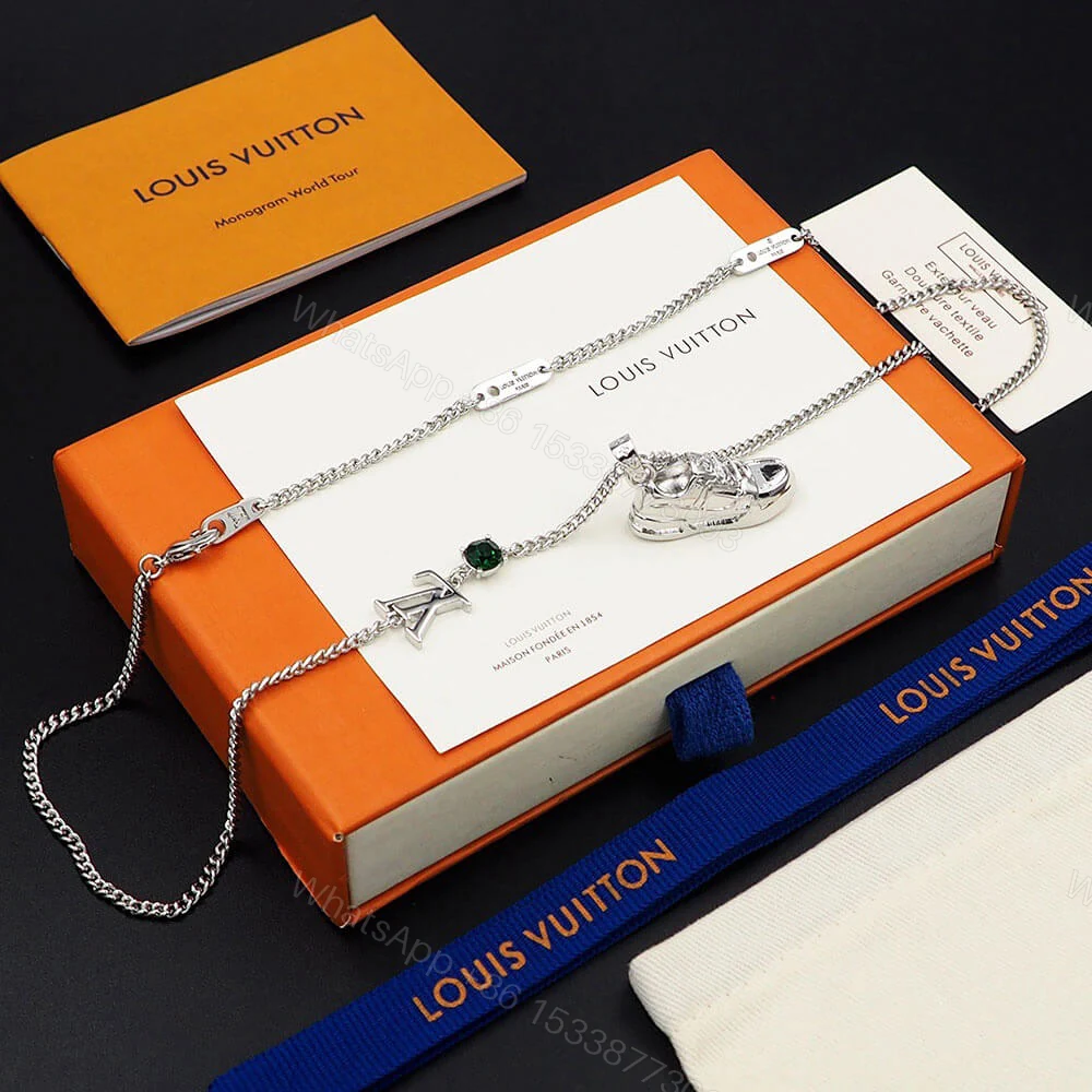 View 3 of LV Metal Zircon Necklaces
