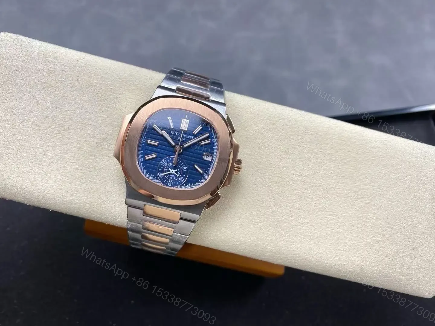 View 9 of Replica Patek Philippe Nautilus Chronograph Date Two-Tone 5980/1AR-001