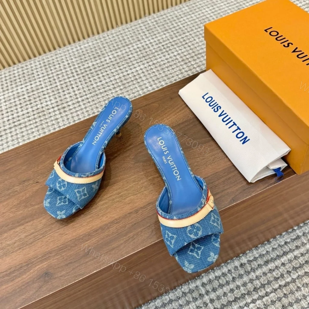 View 5 of Louis Vuitton 6AM Mule Denim Blue 1ADIEX
