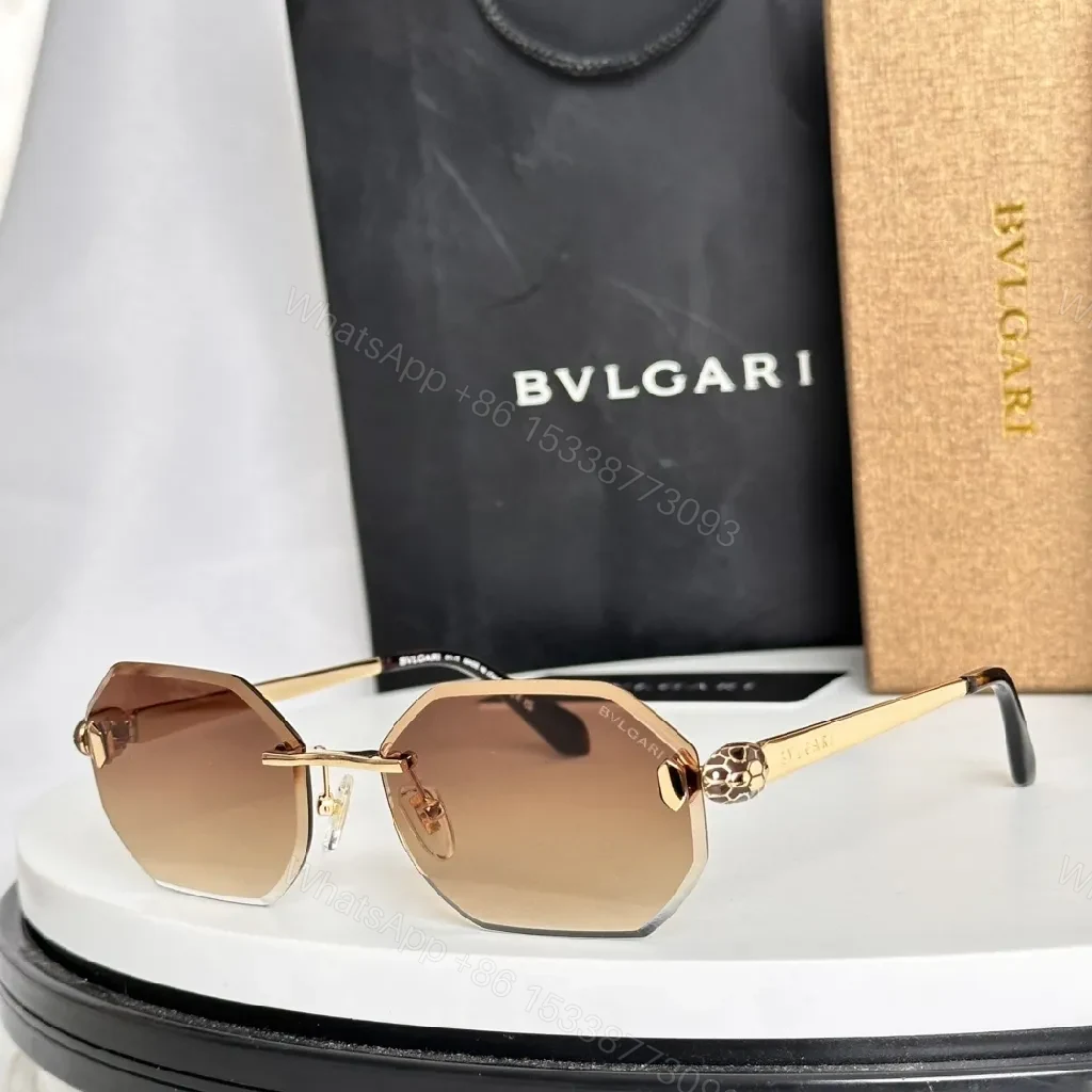 View 3 of Geometric Sunglasses with Gold-Tone Accents, Premium Frame
