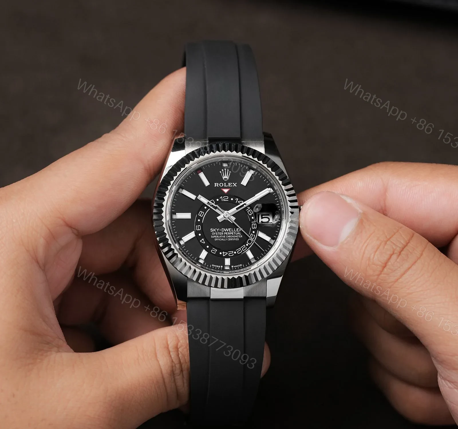 Rolex Sky-Dweller Inspired Luxury Automatic Watch — view 1