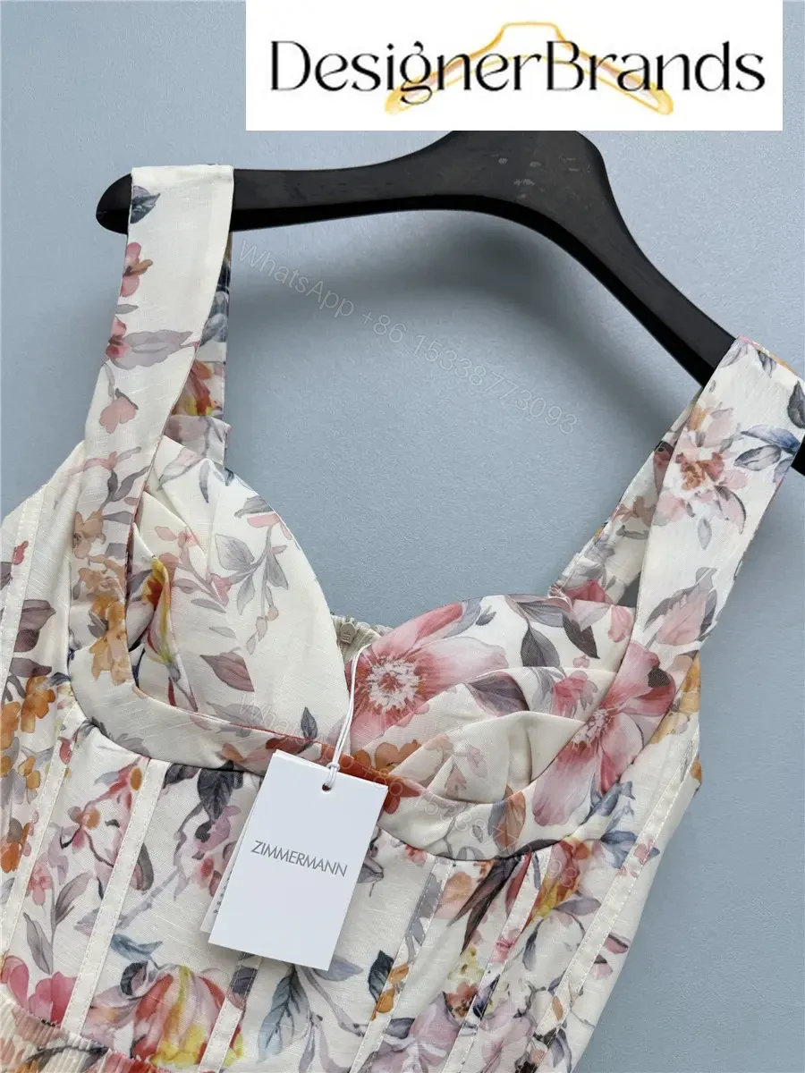 View 2 of Zimmermann Vintage Floral Print Strappy Dress