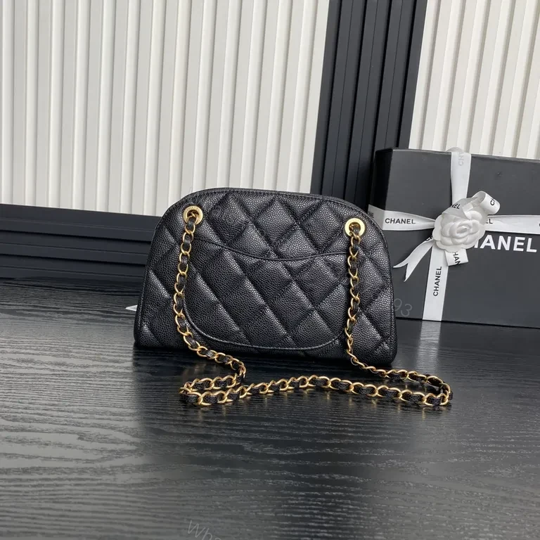View 4 of Quilted Black Leather Mini Crossbody â€“ Chanel-Inspired Luxury