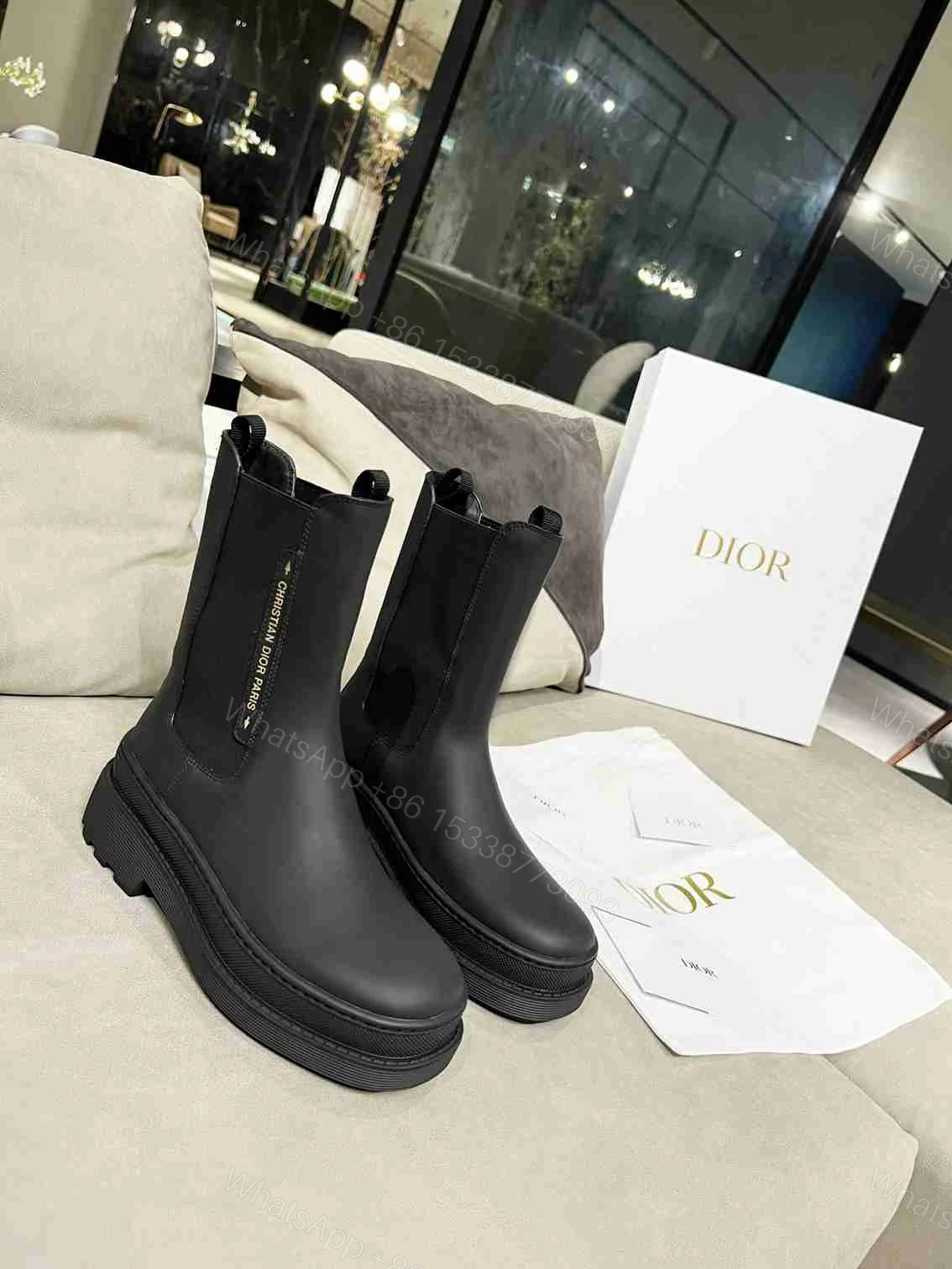 View 2 of DIOR TRIAL ANKLE BOOTS LEATHER BLACK