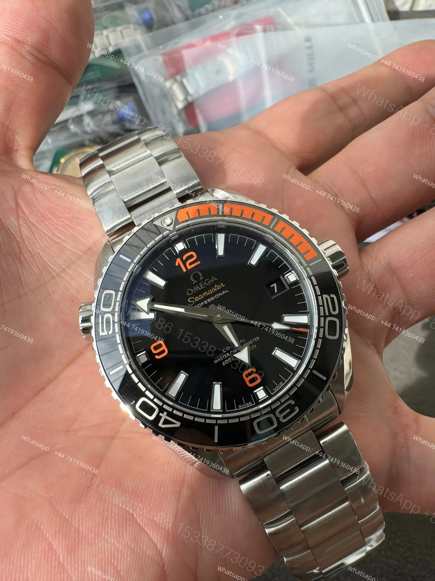 View 7 of Omega Super Clone Seamaster Planet Ocean 600M 215.30.44.21.01.002 43.5mm Black Ceramic Dial Stainless Steel