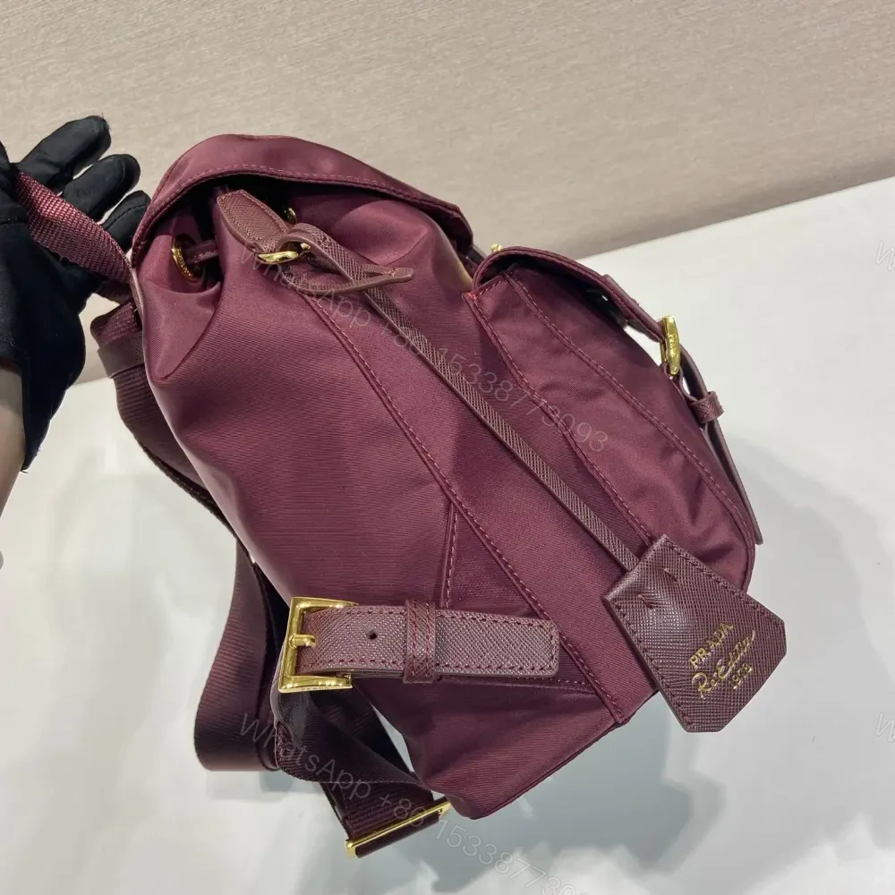 View 5 of 高仿Prada*RE-Nylon系列1BZ677雙肩包酒紅色小號免檢版