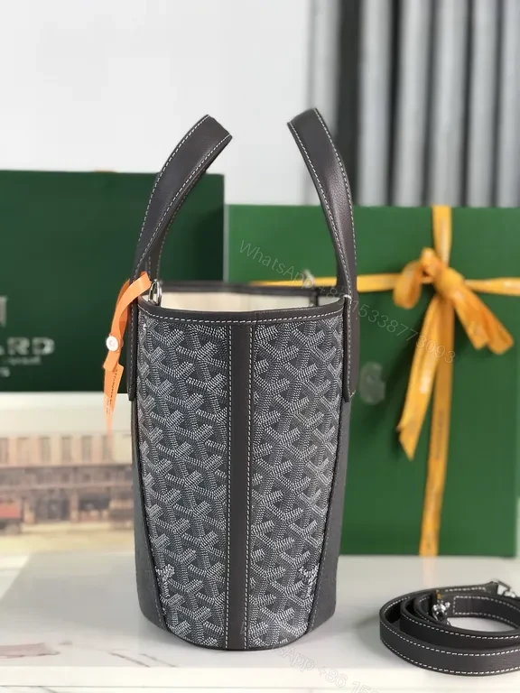 View 7 of Goyard-Inspired Bucket Tote: Structured Luxury Everyday Bag
