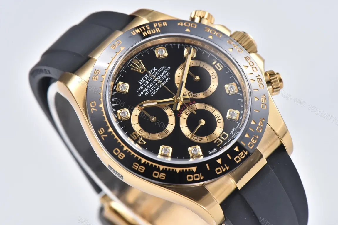 View 5 of GS Factory Clean Factory Clean Rolex Daytona Gold Black Enamel Watch