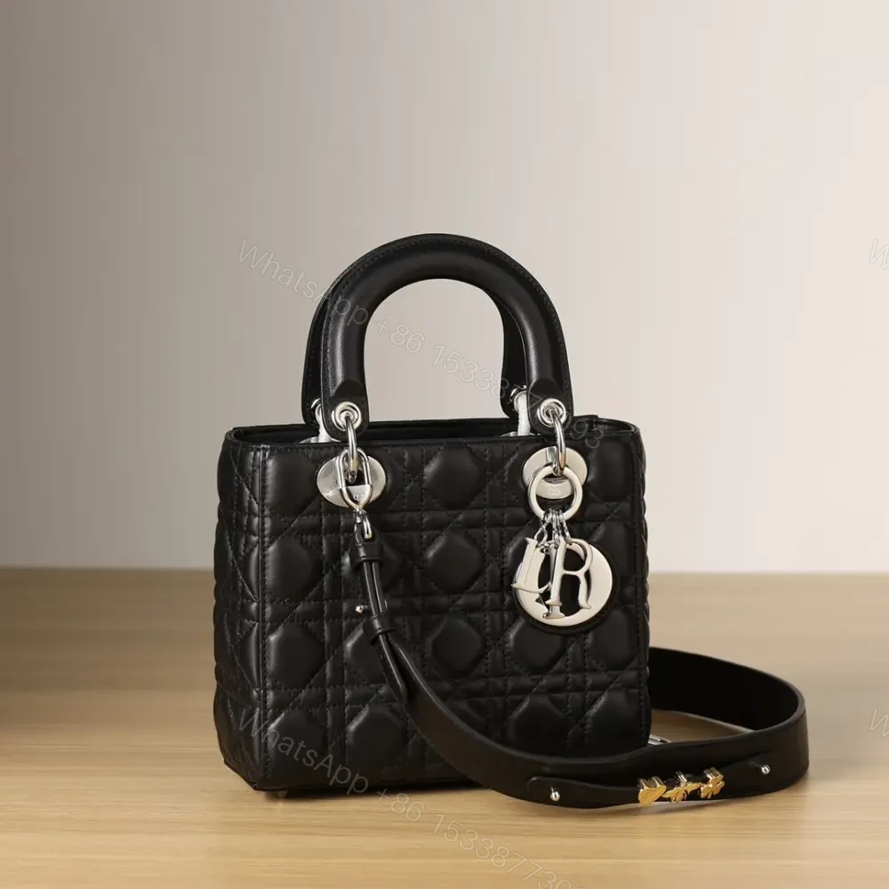 View 5 of 高仿Dior*LadyDiorMyABCDior系列小羊皮黑色手袋