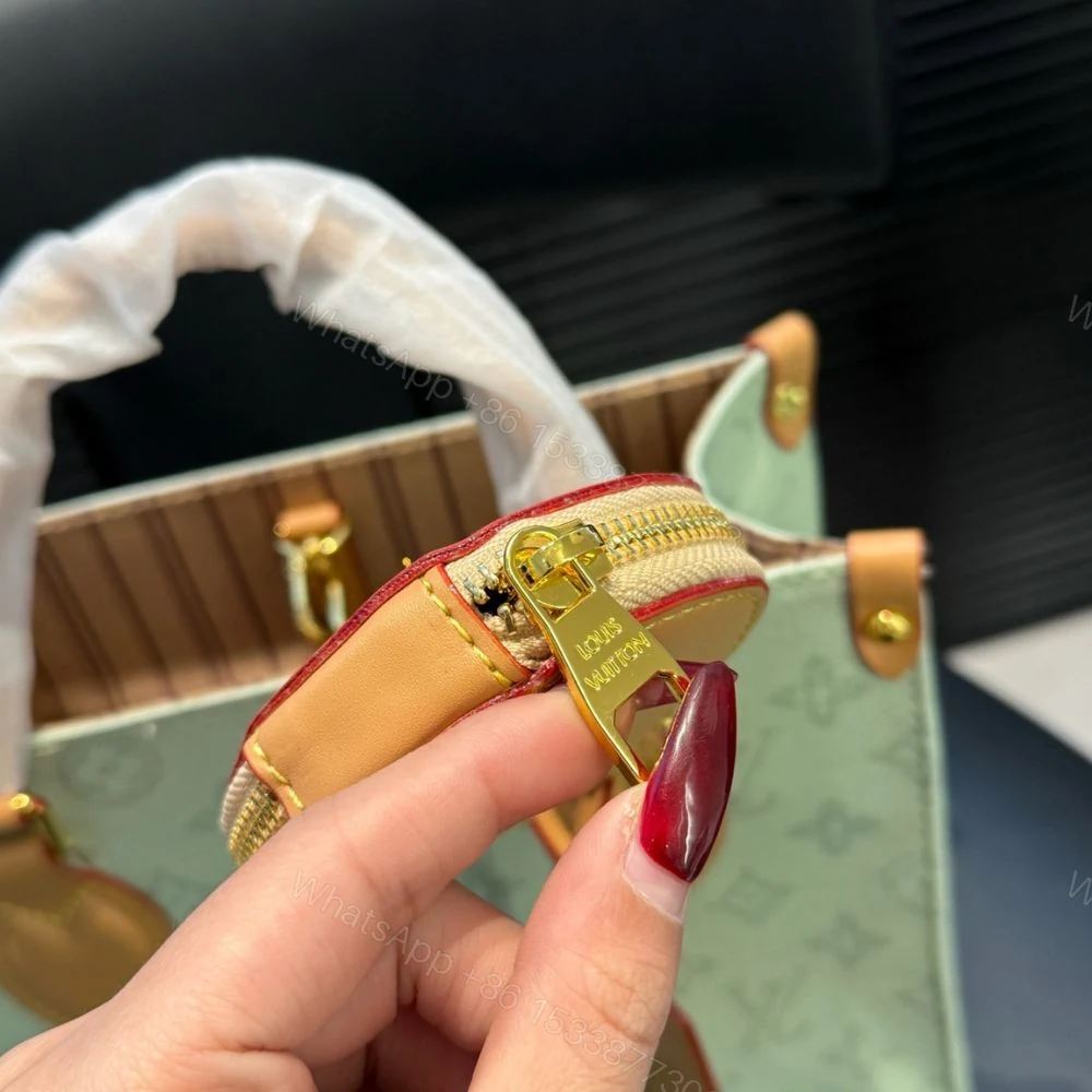 View 7 of Louis Vuitton Onthego PM Monogram Origine Vert Asnières 25Cm