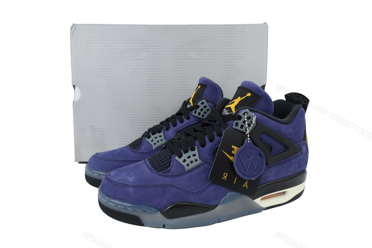 View 2 of Air Jordan 4 Retro Lakers Purple FV5029-500