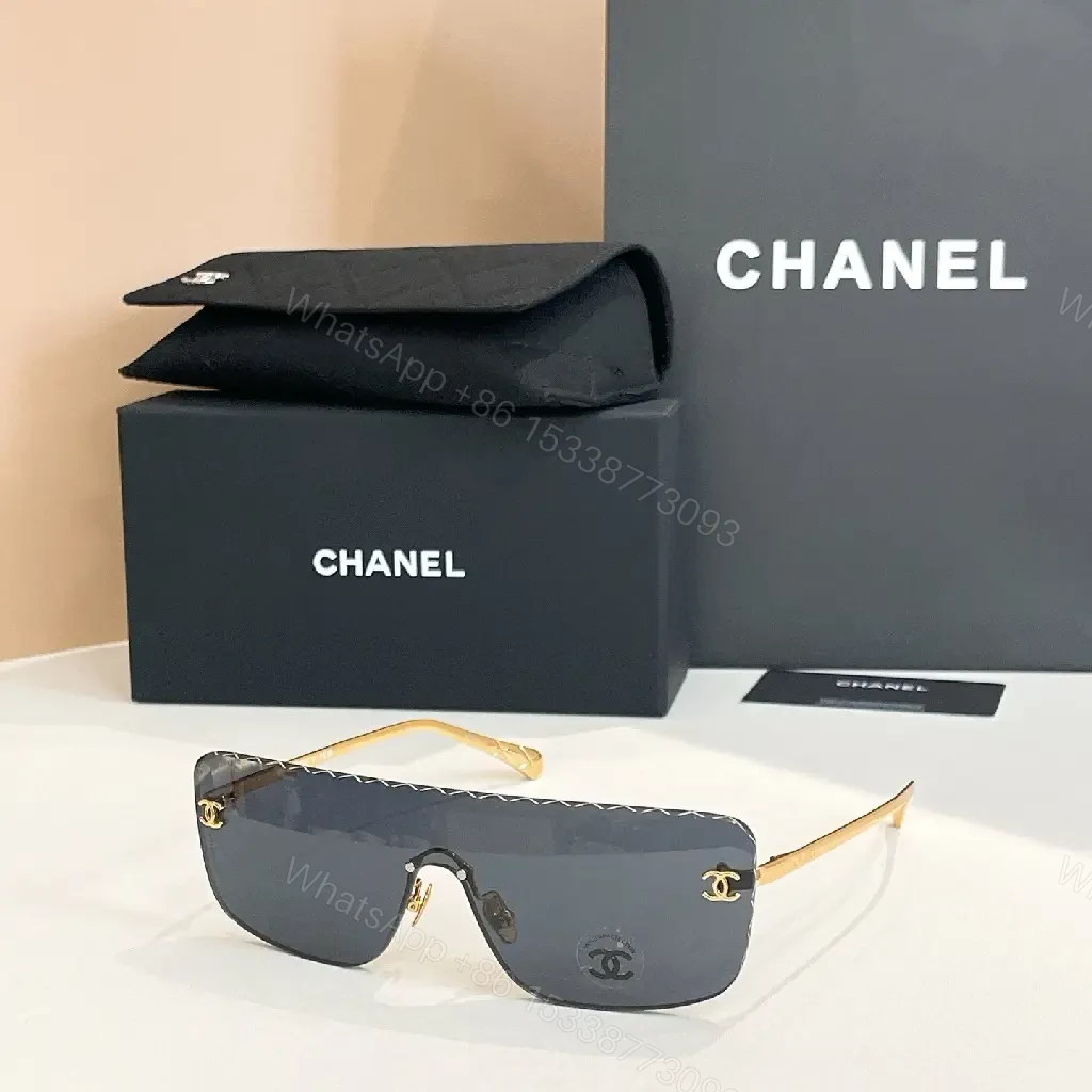 View 8 of Shield Sunglasses: Oversized, Two-Tone Frame, Gold Accent, UV Protection