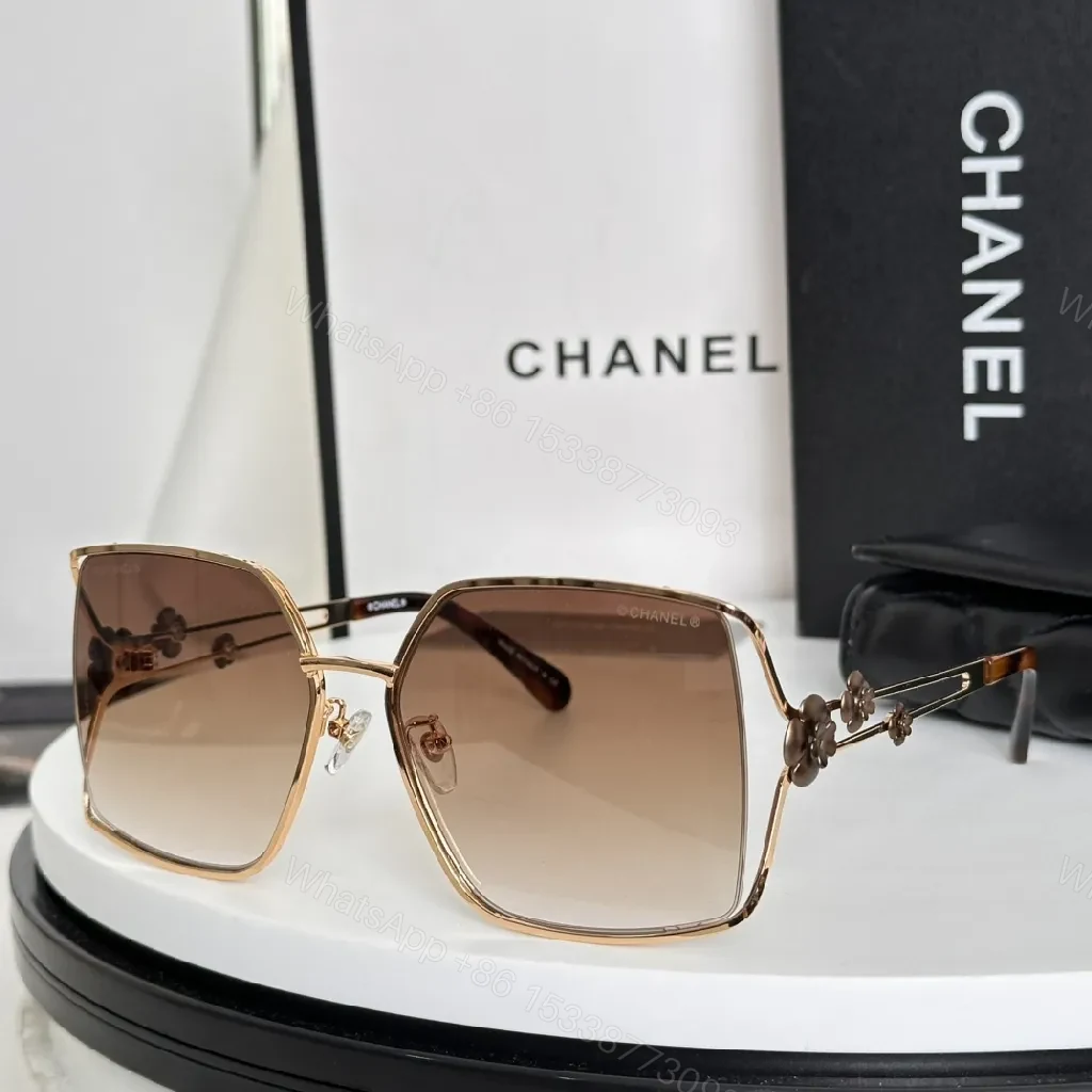 View 2 of Lavender Gradient Sunglasses with Floral Accents, Oversized Square