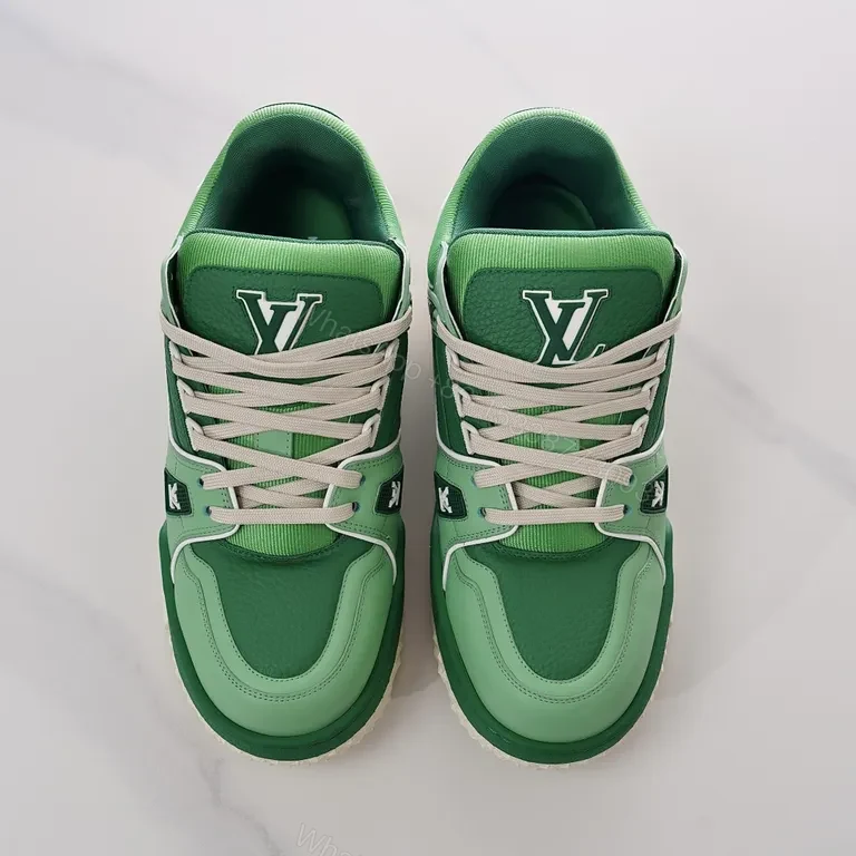 View 7 of Green Platform Sneaker: Luxe Craft, Subtle LV Cues
