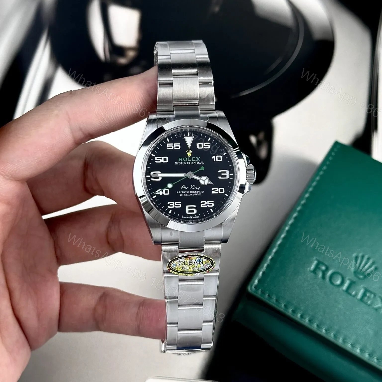 View 2 of Replica Rolex Air-King Black Dial 116900
