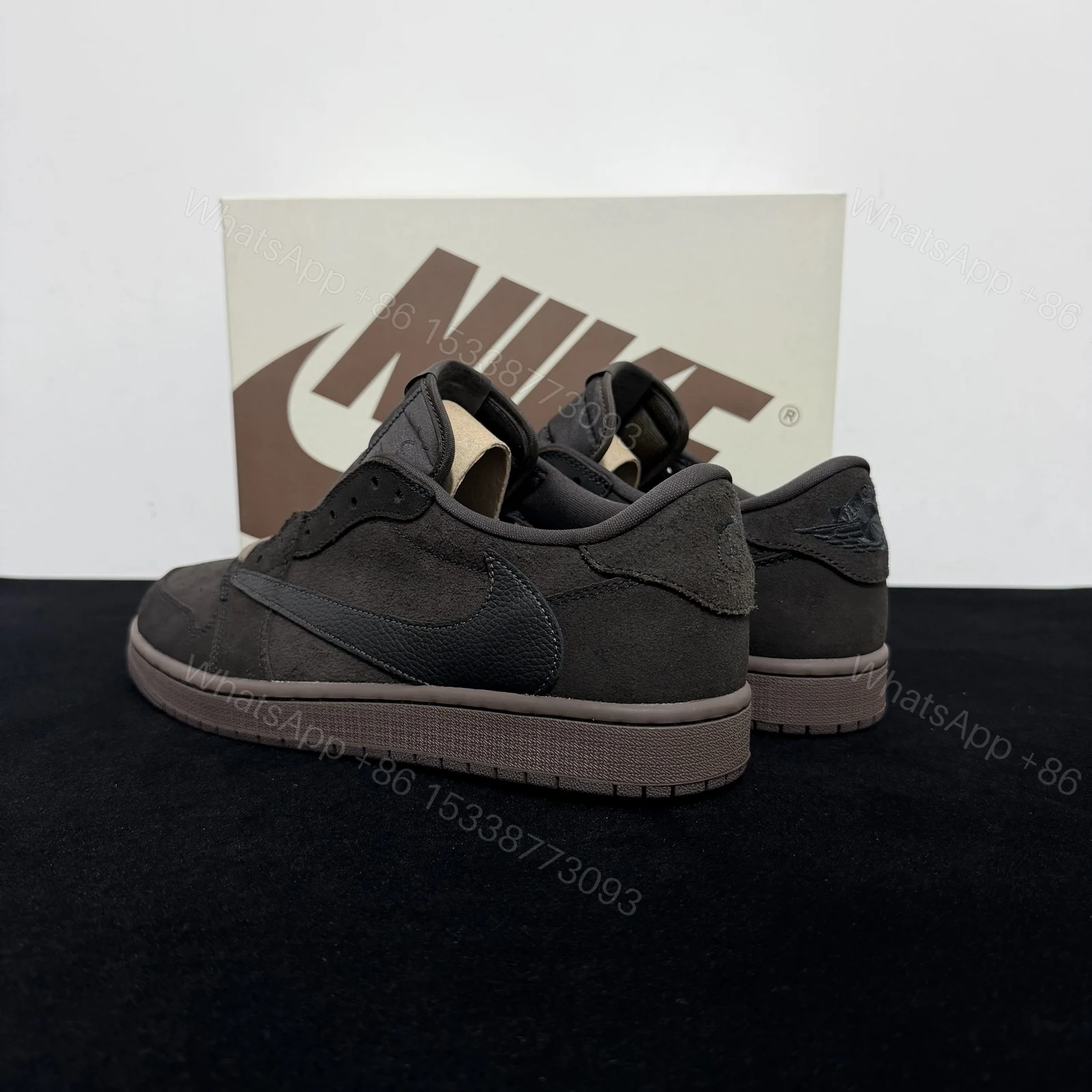 View 5 of Travis Scott x Air Jordan 1 Low Og Velvet Brown Reps