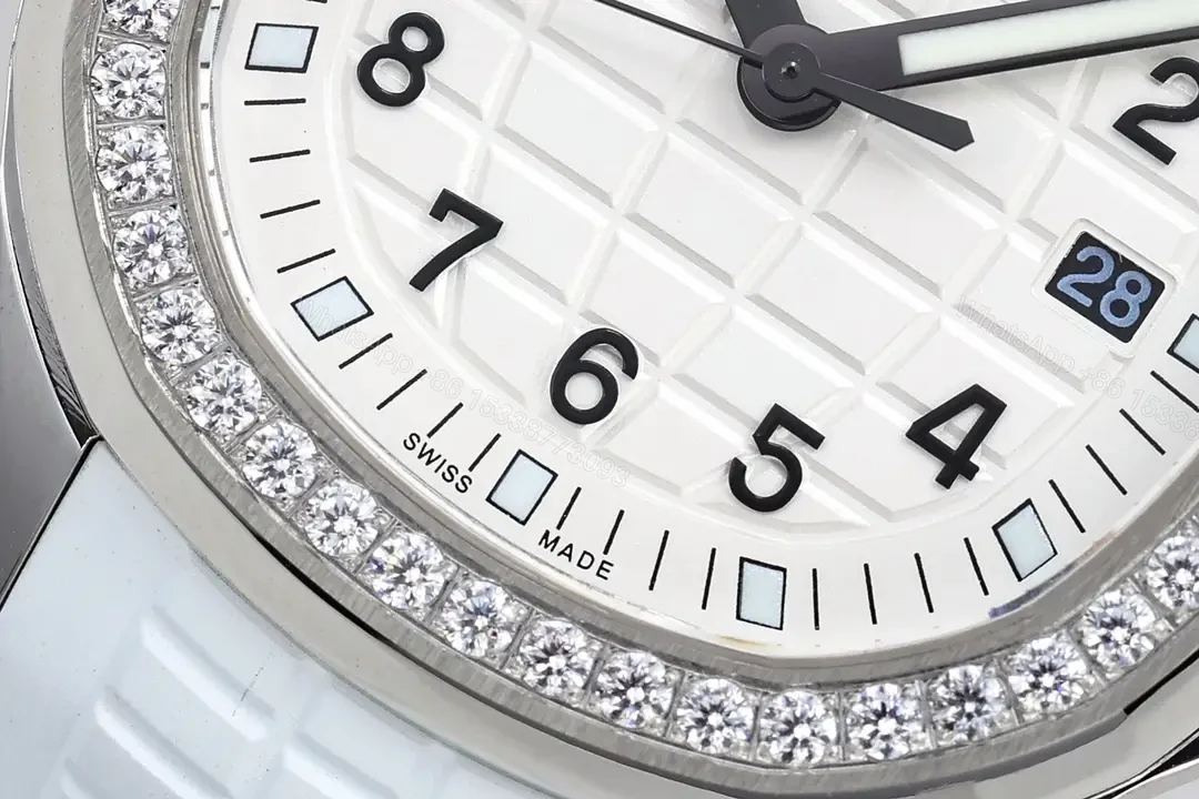 View 4 of Patek Philippe Aquanaut White Diamond Watch Rubber Strap Ultimate 39MM PP-AQUANAUT-39-WHT-DIA-RUB
