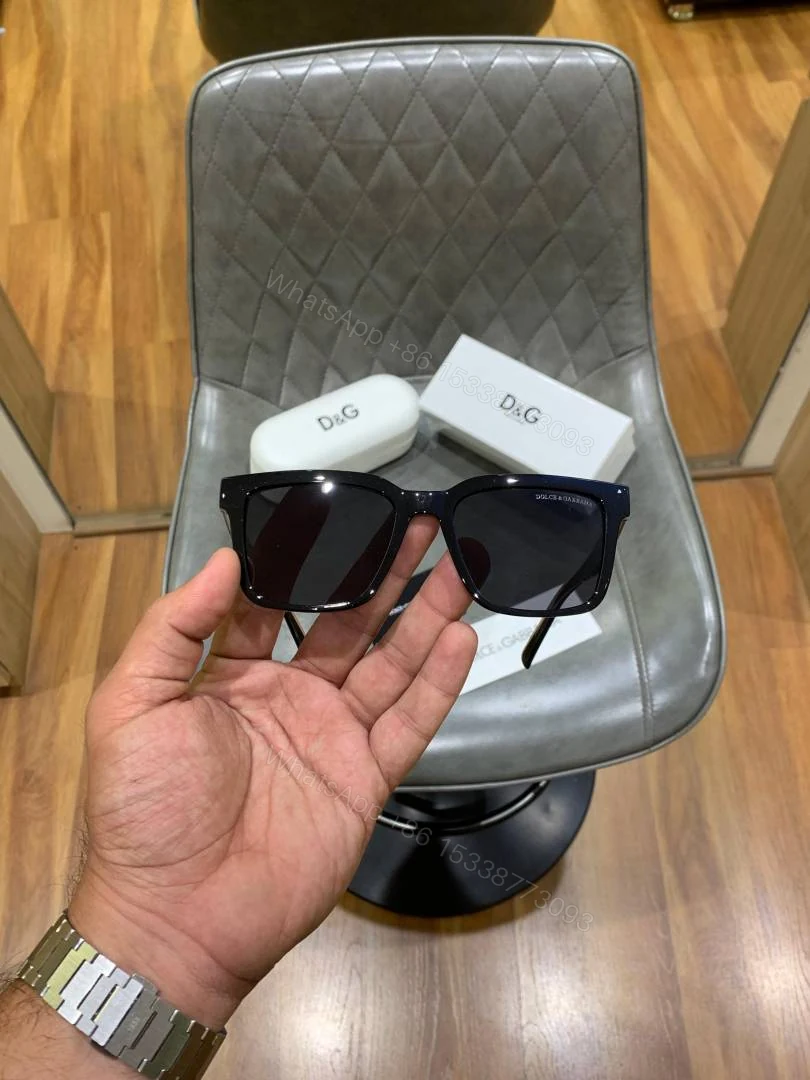 View 4 of First Copy Dolce & Gabbana Black Square Sunglasses UV Protection Premium Unisex Sunglasses