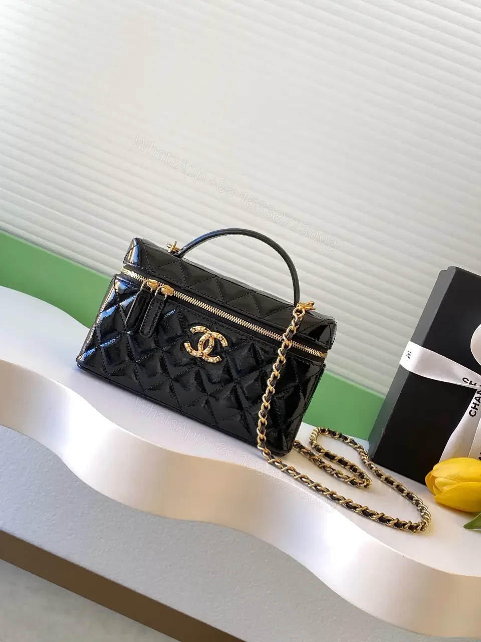 View 2 of Quilted Chain Mini Handbag — Luxe, Compact, versatile crossbody