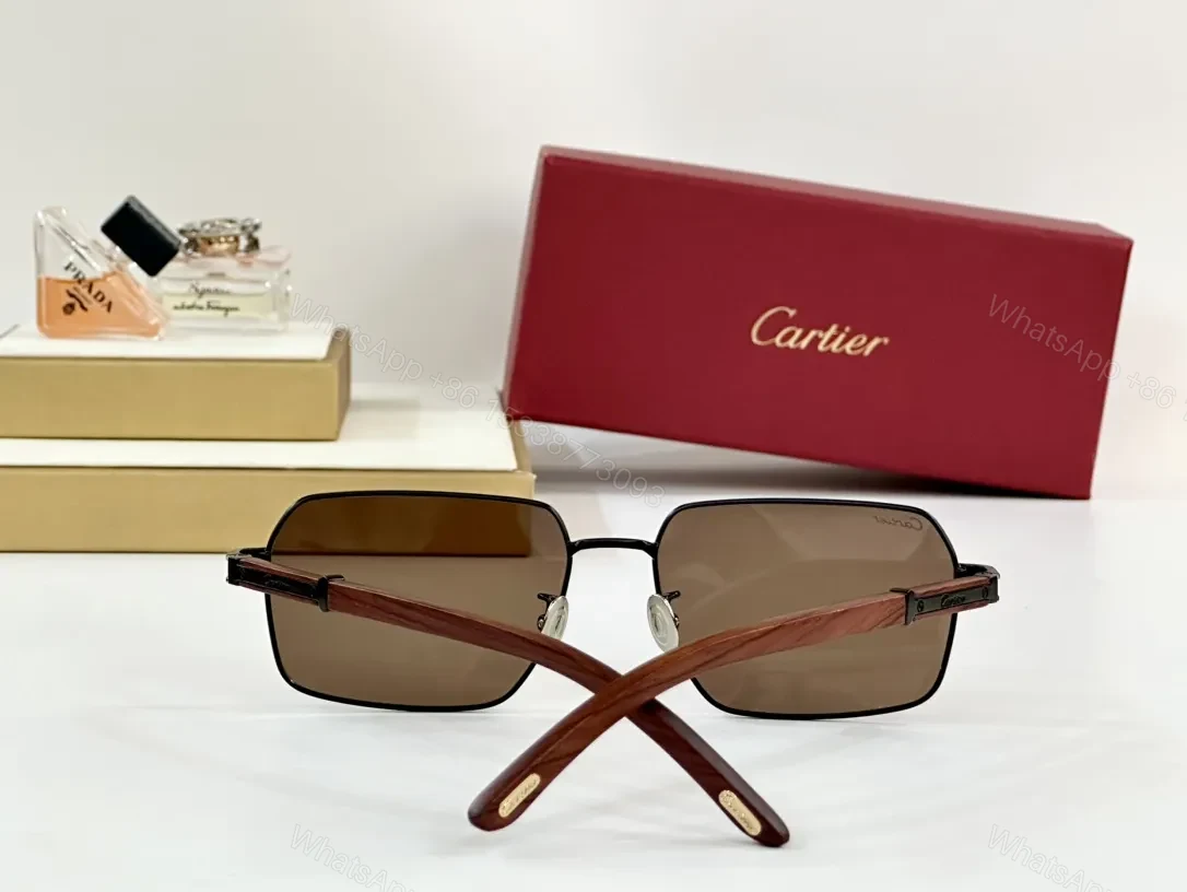 View 4 of Gold-tone Frame Aviators: Leather Temples Sunglasses