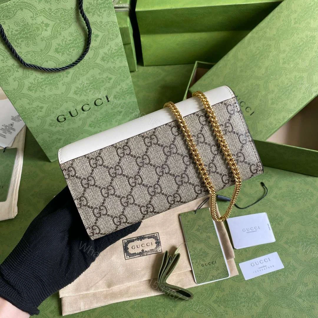 View 5 of Gucci Clutch Women’s Crossbody Bag with High Quality Monogram Pattern 19x10cm