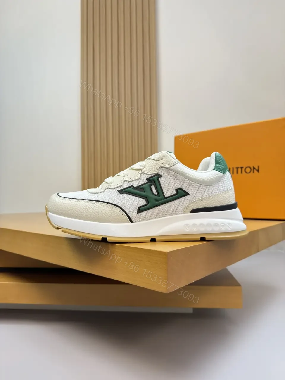 View 6 of Textured Mesh-L Leather Low-Top Sneakers: Durable Comfort, Playful Edge
