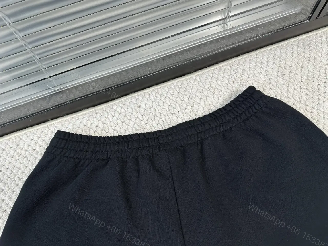 View 4 of Black Nylon / Balenciaga Logo / Sporty / Elastic Waistband / Shorts