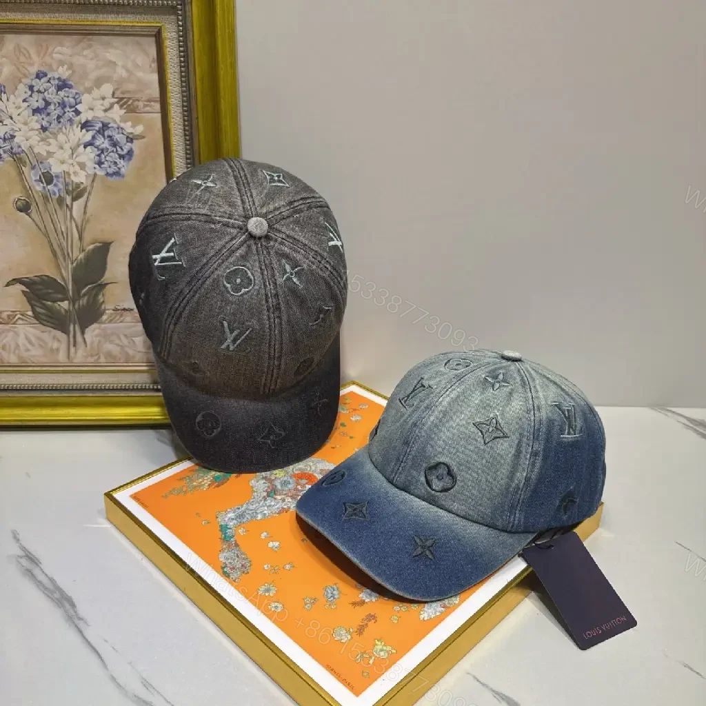 View 5 of Denim-Trim Logo Cap: Subtle Luxury, All-Day Elevation