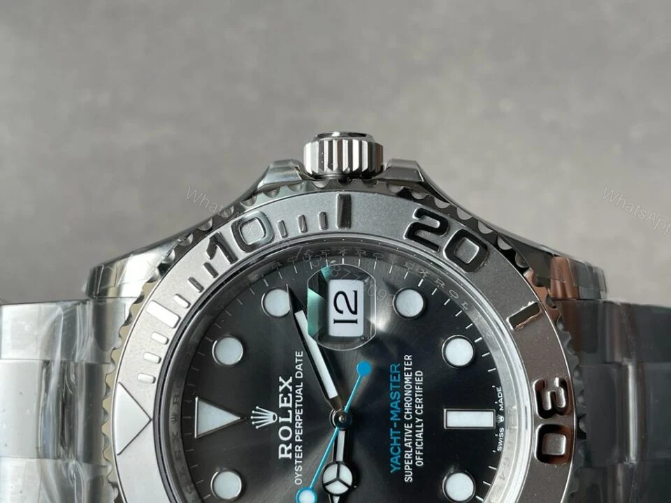 View 7 of VSF FACTORY 1:1 Rolex Yacht-Master 40mm 116622 904L SS Grey Dial Dots on SS Bracelet VS3135