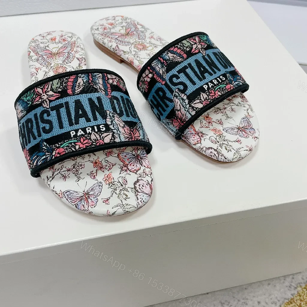View 6 of Bold Floral Slip-Ons with Signature Webbing Slides